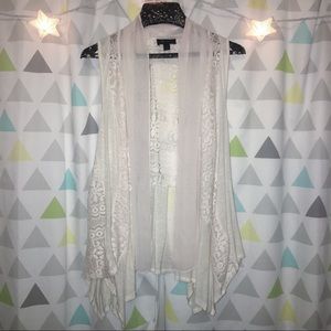 Crochet and Chiffon Boho Vest